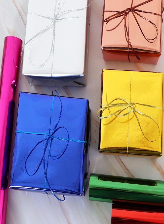 بيشيدا لفة ورق تغليف فضي معدني من بيشيدا، 17 بوصة × 32.8 قدم، ورق تغليف هدايا بلون موحد لحفلات الزفاف وأعياد الميلاد والتخرج وعيد الميلاد - Image 4